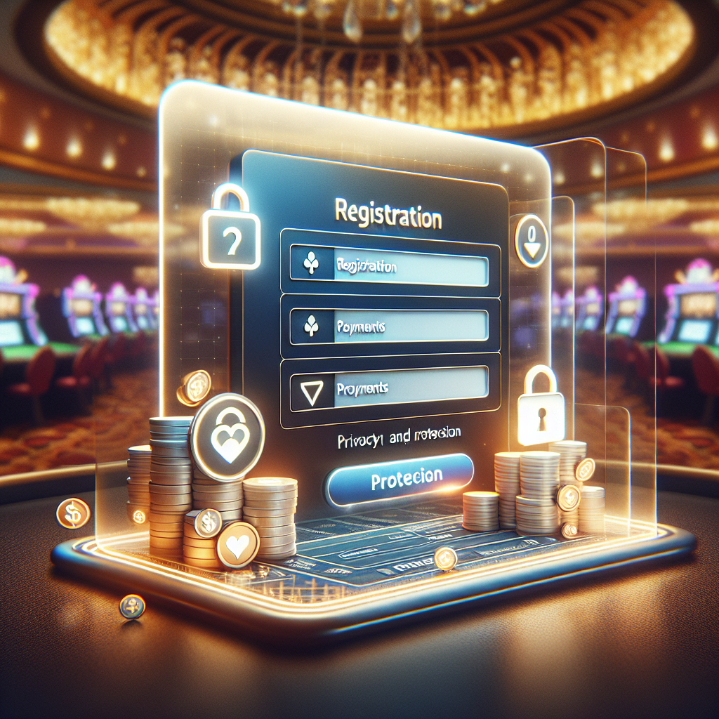 Ilustración de recopilación segura de datos personales en un casino online como DoradoBet